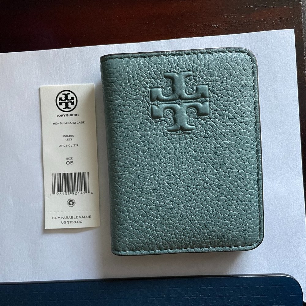 Tory Burch Thea Slim Card Case-Arctic
